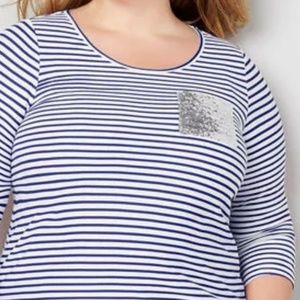 Avenue Glitter Pocket Shirt